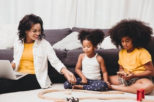 work from home family
