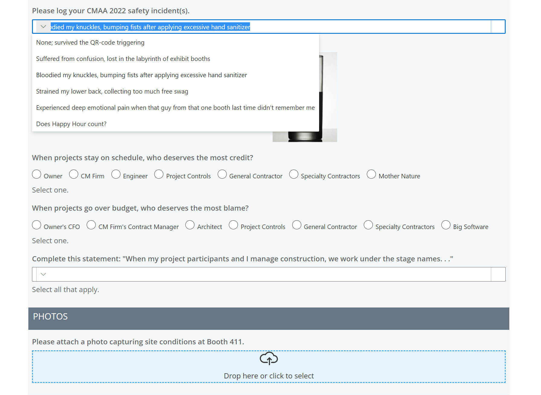 CMAA 2022 Field Report Screen Shot