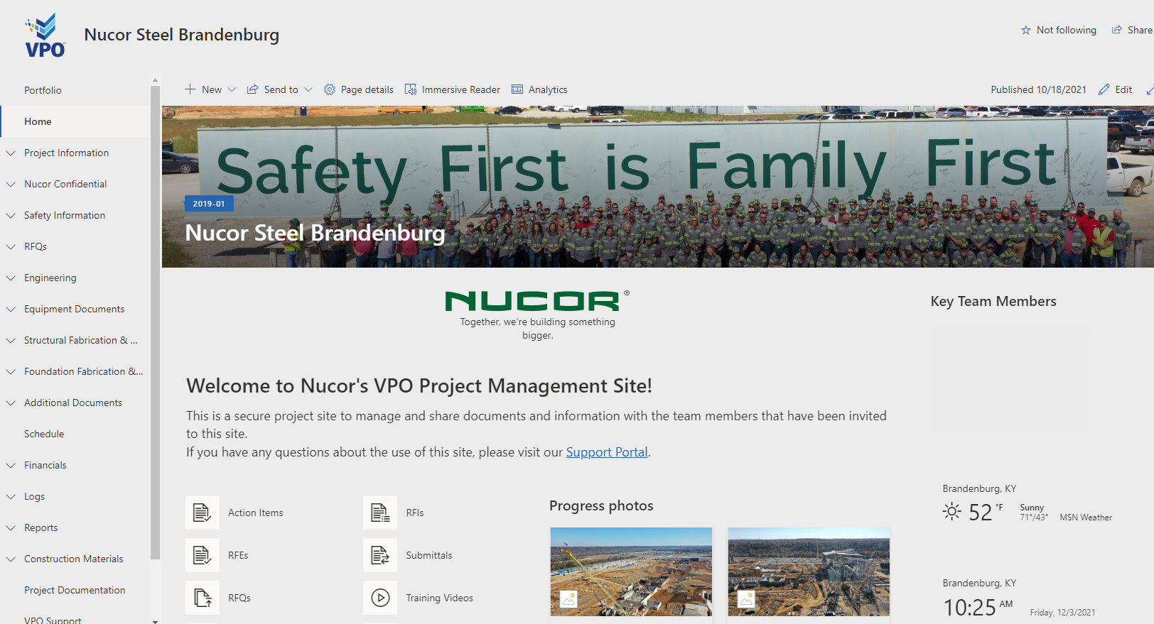 VPO Home Page for Brandenburg Project